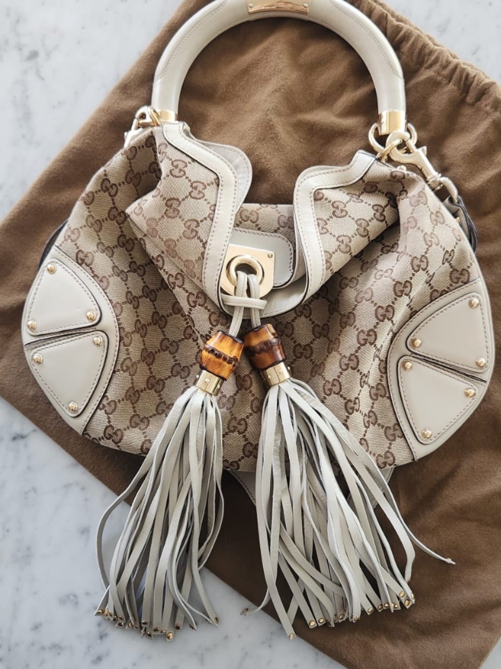 Gucci beige monogram Indy bag - Picture 5 of 12